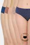 Rosaline Medium Rise Full Coverage Hipster Panty (Pack of 5) - Multicolor — thumbnail 1